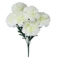 thumbnail image 1 of Artificial Carnation Flowers, Home Decor, 7-Heads Silk Fake Flower Stems for Wedding, Mother'S Day, Realistic Plastic Bouquet for Indoor Outdoor Decoration White, 1 of 9