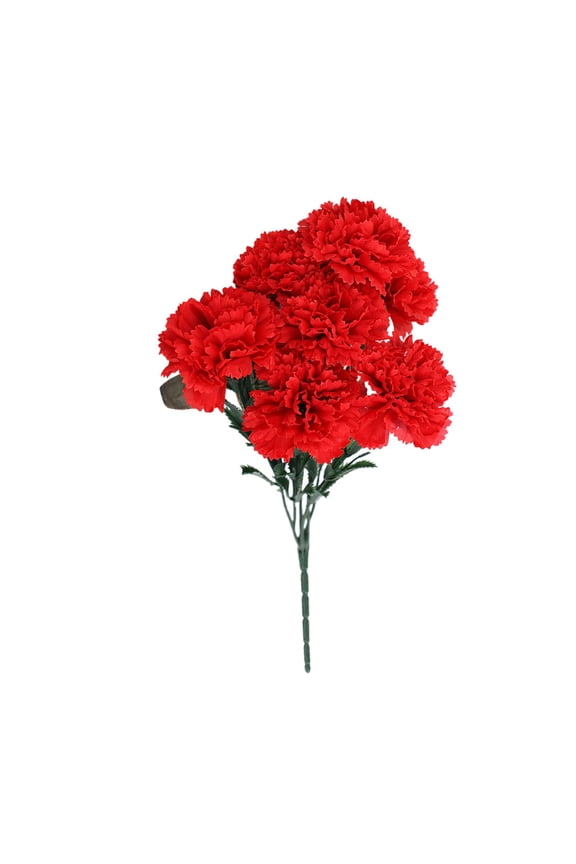 Artificial Carnations 7 Heads Fake Silk Flowers with Stems for Bridal Shower Decorations Floral Arrangements Home Decor