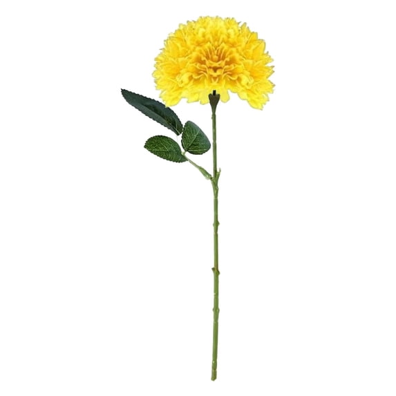 Artificial Carnations Silk Flowers, Fake Long Stem Carnation Stems, Realistic Artificial Flowers for Wedding Bouquets, DIY Floral Arrangements, Home Party Centerpieces Table Decorations,Yellow