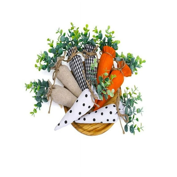 Artificial Carrot Decor,Stuffed Carrot Vase Fillers,Rustic Carrots For Decor,Farmhouse Style Carrots,Tiered Tray Carrot Decor,Easter Carrot Decoration For Easter Party Home Diy Craft Decor