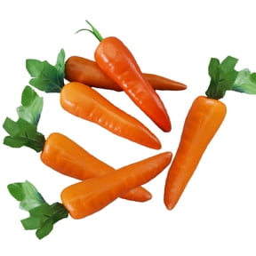 Artificial Carrots 6PCS Mini Carrots Fake Vegetable Display for Dollhouse