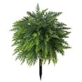 thumbnail image 1 of Artificial Cat Tail - 21" UV Resistant Outdoor Shrubs with Ground Spike - Realistic Bushes for Porch & Garden Decor, 1 of 9