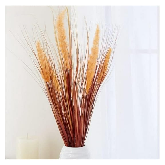 Artificial Cattail and Dried Grass Sprays for Home and Fake Plant Decorations