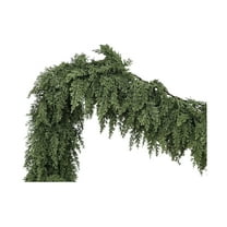Artificial Cedar Garland Realistic Faux Pine Branches for Indoor Outdoor Home Holiday Party Decoration 180cm Long