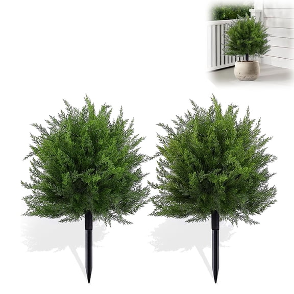Artificial Cedar Landscape Tree, Faux Cedar Shrubs, for Outdoor Porch & Garden Decor