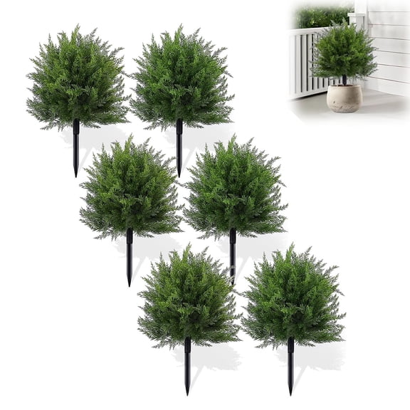 Artificial Cedar Landscape Tree, Faux Cedar Shrubs, for Outdoor Porch & Garden Decor