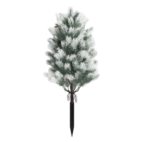 Artificial Cedar Topiary Ball Trees 21.65 Inch with Ground Spike Bushes Shrubs for Outdoor Planter Christmas Indoor Outdoor Decorations Garden Yard Porch Decor