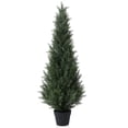 thumbnail image 1 of DR.Planzen Artificial Cedar Tree 4 ft Outdoor Artificial Topiary Cedar Plants Fake Tree UV Rated Potted Tree for Porch Decor Faux Pine Tree for Perfect Housewarming Gift 1 Pack, 1 of 7