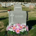 thumbnail image 1 of Outdoor Cemetery Flower Arrangement - Large Silk Rose Headstone Saddle, Fade-Resistant Grave Decor for Tombstones - Beautiful Memorial Flowers That Never Wilt, 1 of 5