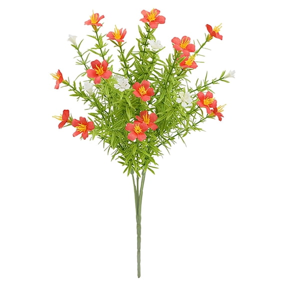 Artificial Cemetery Flowers Bouquet, Plastic Memorial Flowers for Hanging Window Box, Home Table Centerpieces, Outdoor Porch Decor, 1 Artificial Flower