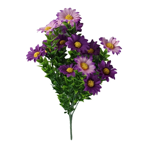 Artificial Cemetery Flowers for Cemetery, Outdoors UVResistant Plants Artificial Plastic Flowers for Outside Planter Home Gardens Patio Porch Yard Cemetery Decor