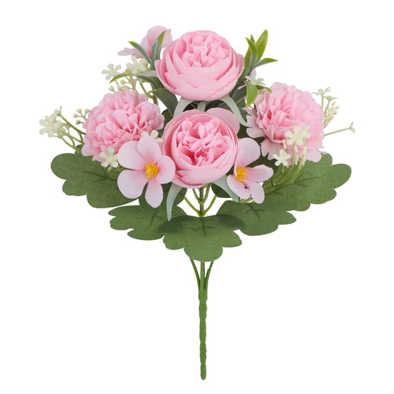 Artificial Cemetery Flowers Memorial Bouquet for Window Box, Silk Flowers for Home Table Centerpieces Decor, Realistic Faux Flowers for Outdoor Hanging Display, 1 Artificial Flower