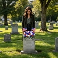 thumbnail image 1 of Artificial Cemetery Headstone Flowers, Fake Grave Saddle Flowers, Faux Memorial Flower Arrangement, Artificial Tombstone Flower Wreath, Fake Cemetery Floral Saddle, Outdoor Cemetery Decoration, 1 of 6