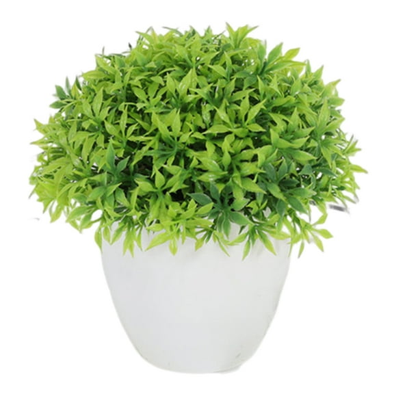 Artificial Centerpiece in Pot Mini Decorative Potted Topiary Shrubs for Home Indoor Room Decoration