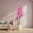 thumbnail image 1 of Artificial Cherry Blossom, 150/180cm Tall Fake Cherry Blossom Tree Realistic Potted for Home Office, Indoor Outdoor Decorative Potted Faux Plants for Home Office Wedding, 1 of 8