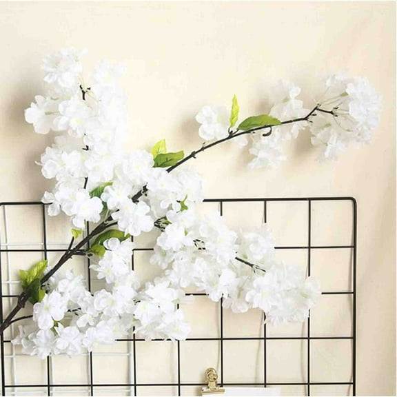 Artificial Cherry Blossom Branch, Fake Cherry Blossom Flower Stem Realistic Pink Sakura Floral for Vase Wedding Arch Centerpiece Home Party Indoor Decoration
