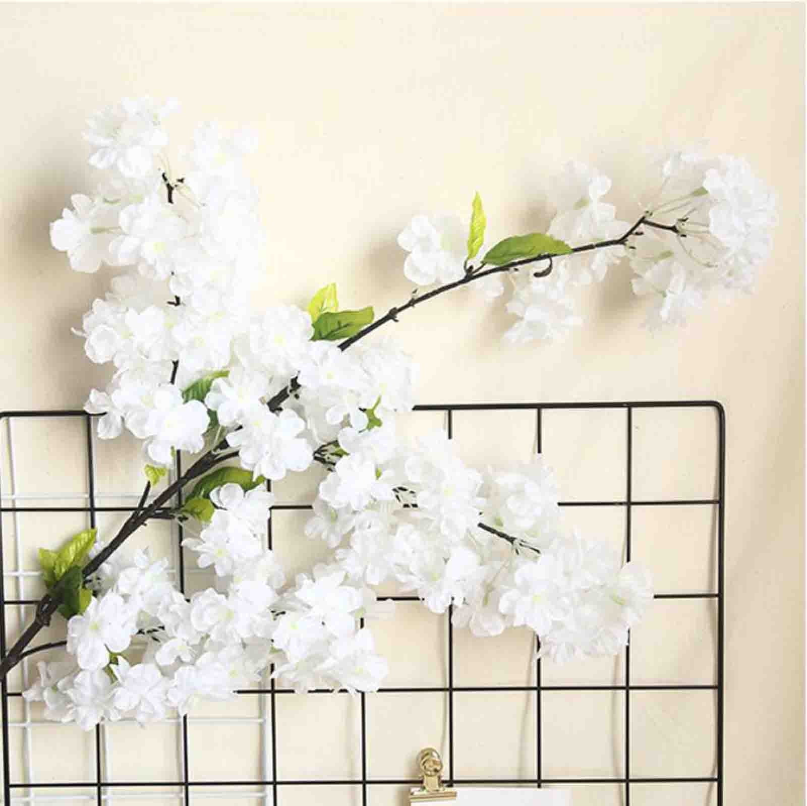 Artificial Cherry Blossom Branches 41inch, Fake Silk Cherry Blossom Flowers Arrangements, Simulated Flower for Wedding Party Home Decoration, Leodye Back to School Season Clearance Special Offers