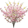 thumbnail image 1 of Artificial Cherry Blossom Branches Fake Flower Silk Tall Stems for Home Wedding Table Vase Decor (4 Pcs, Pink), 1 of 5