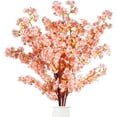 thumbnail image 1 of Artificial Cherry Blossom Branches Faux Cherry Flowers 39 Inch Peach Branches Silk Tall Stems for Home Wedding Table Vase Decor (3 Pcs, Ivory) A, 1 of 5