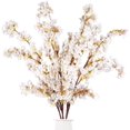 thumbnail image 1 of Artificial Cherry Blossom Branches Faux Cherry Flowers 39 Inch Peach Branches Silk Tall Stems for Home Wedding Table Vase Decor (3 Pcs, Ivory), 1 of 5