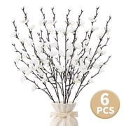Artificial Cherry Blossom Branches - Silk Flowers for Wedding Home Office Bedroom Party Table Centerpieces Decor,6 Pcs