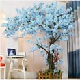 Artificial Cherry Blossom Tree Blue Lilac Blossom Tree for Wedding Arch