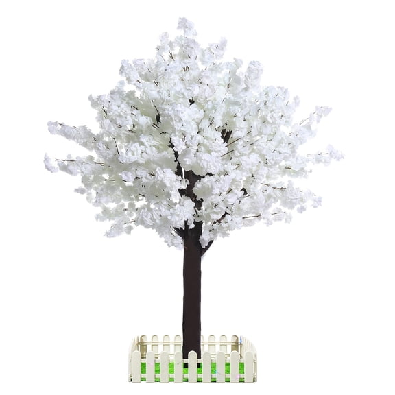 Artificial Cherry Blossom Tree - Handmade White Fake Cherry Blossom Tree Centerpieces for Wedding Party Christmas Garden Indoor & Outdoor Helloween Christmas
