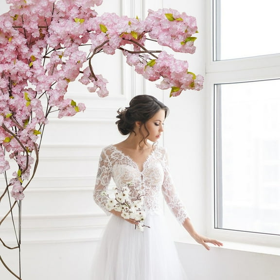 Artificial Cherry Blossom Tree Romantic Sakura Tree 1m for Bridal Bouquets Decor