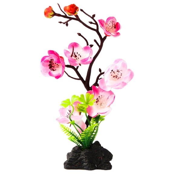 Artificial Cherry Blossom Trees With Base Artificial Fish Tank Plants With Rock Plate Japanese Restaurant Decor