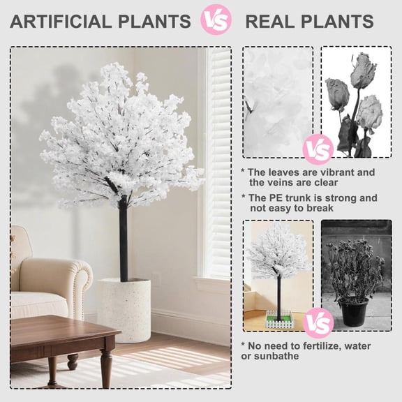 Artificial Cherry Blossoms Trees Weeping Cherry Blossoms Tree Handmade Light Pink Tree Indoor Outdoor Home Office Party Wedding