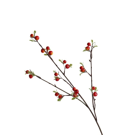 Artificial Cherry Flower Artificial Cherry Blossom Branches Flowers Fake Apple Blossom Flower Long Stem Silk Vase Arrangements for Wedding Home Indoor Outdoor Decor Red