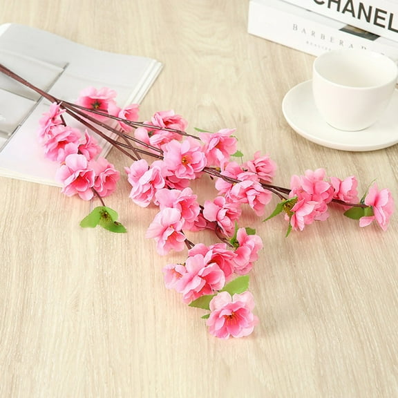 Artificial Cherry Plum Peach Blossom Branch Fake Silk Flower Tree Home Dec Table Decoration Christmas Valentine'S Day Gifts