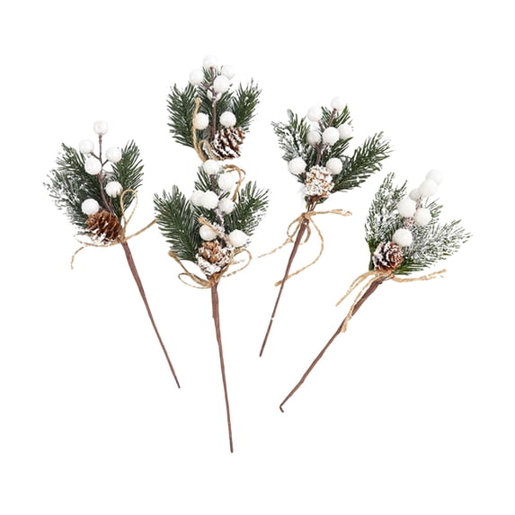 Artificial Christmas Berries Branches for Flower Arrangements Garden Holiday White