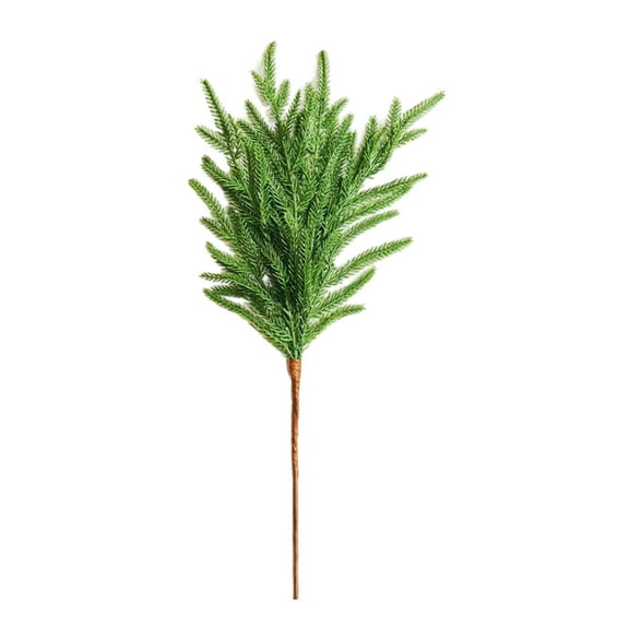 Artificial Christmas Branches, Norfolk Pine Branches, 17.7 Inch Faux Norfolk Pinaster Branches for DIY Xmas Crafts, Realistic Green Plastic Pine Needles, Durable Indoor Outdoor Holiday Decor