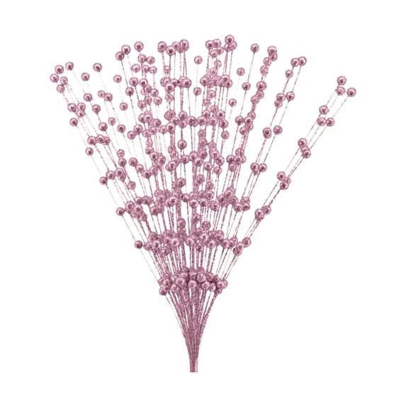Artificial Christmas Decoration,1Pack Christmas Glitter Berries Stem,16.93 inches Artificial Christmas Pick, for Christmas Tree Ornaments, DIY Xmas Wreath, Crafts, Holiday Home Decor