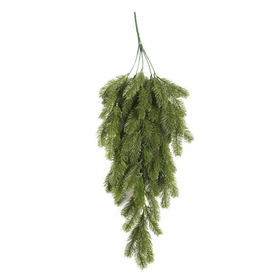 Artificial Christmas Door Swag, 30 Inch Fake Pine Teardrop Wreath for Indoor Outdoor Decor, Frosted Real Touch Greenery for Door, Mantle and Fireplace