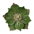 thumbnail image 1 of Artificial Christmas Flowers, Glitter Christmas Decorations, Large Simulated Magnolia Flowers with Long Stems for DIY Holiday Wreaths, Table Centerpieces, and Christmas Tree Ornaments, 1 of 7