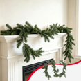 thumbnail image 1 of Artificial Christmas Garland, 5.91FT Faux Pine Needle Greenery Garland for Mantel Shelf, Banister Railing, Front Gate, Holiday Centerpiece Decor, 1 of 7