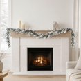 thumbnail image 1 of Artificial Christmas Garland, 5.91FT Flocked Faux Pine Needle Greenery Garland for Archway, Fireplace Mantel, Porch Banister, Winter Holiday Table Decor, 1 of 8
