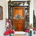 thumbnail image 1 of Artificial Christmas Hanging Basket - Flocked with Mixed Decorations and White LED Lights Hanging Baskets - Frosted Berry Christmas Hanging Decorations for Garden Patio Lawn, 1 of 5