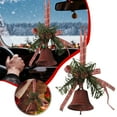 thumbnail image 1 of Artificial Christmas Mistletoe Kissing Ball with Bells, Hanging Decor with Bow for Tree, Door, and Party Decorations, 1 of 6