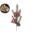 thumbnail image 1 of Artificial Christmas Picks Assorted Red Berry Picks Stem Faux Pine Picks Spray with Pinecones Holly Leaves for Floral Arrangement Wreath Winter Holiday Season Decor, 1 of 7