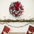 thumbnail image 1 of Artificial Christmas Red and Silver Wreath for Home&Wall Window, Rattan Front Door Hanging Plastic Garland, Festival Indoor Outdoor Garden Wreath Decorative(S-17.71in), 1 of 6