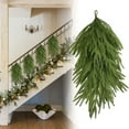 thumbnail image 1 of Artificial Christmas Teardrop Swag, Faux Pine Needles Teardrop Door Swag, Christmas Norfolk Greenery Teardrop Wreath for Xmas Door Table Mantle Fireplace Indoor Outdoor Decor, 1 Pcs, 25.19 Inches, 1 of 5