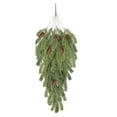 thumbnail image 1 of Artificial Christmas Teardrop Swag, Green Pine Needle Hanging for Front Door Wall Table Mantle Fireplace Home Christmas Decoration (Green), 1 of 6