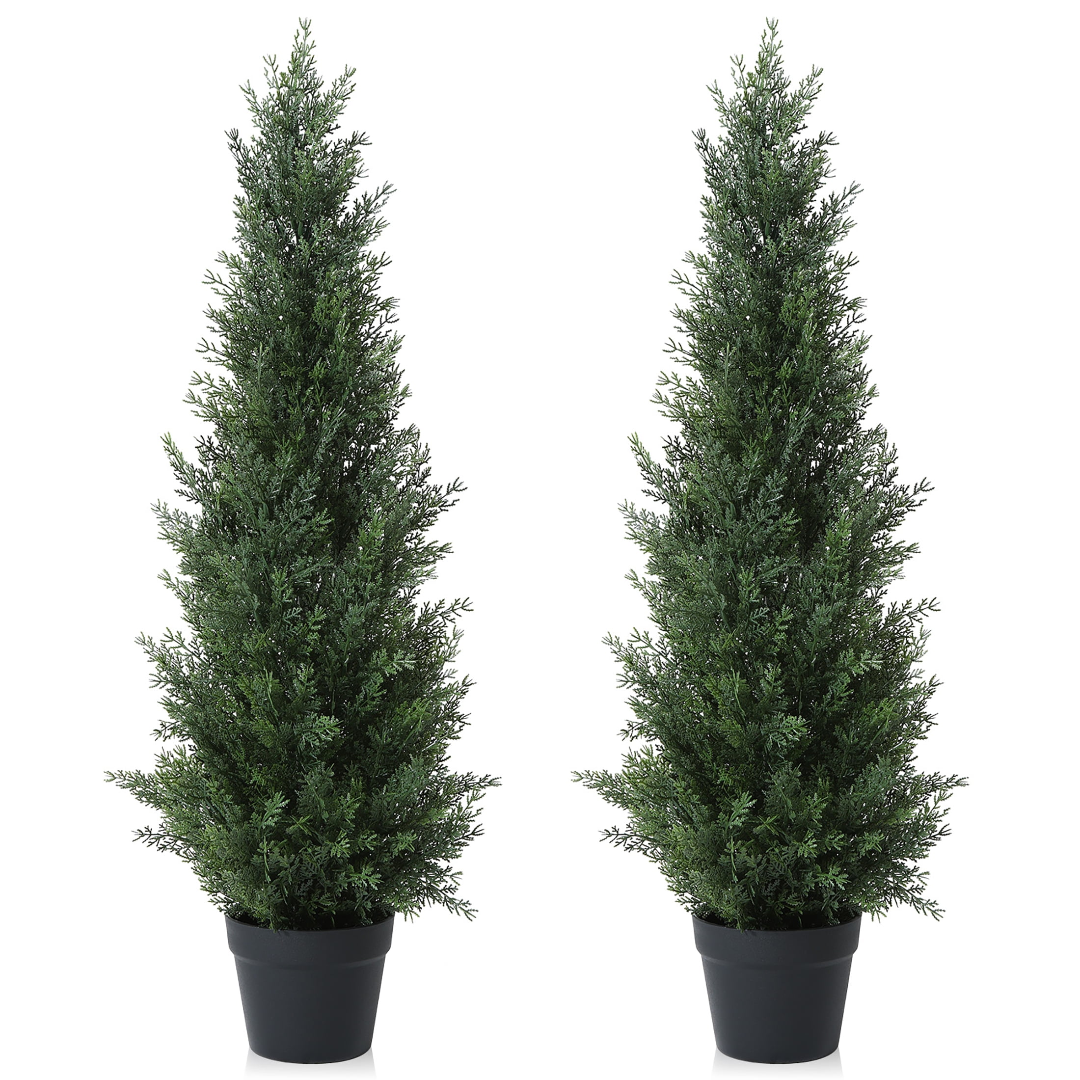 Artificial Christmas Tree 2 Pack 3 ft Outdoor Artificial Topiary Cedar ...