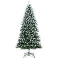 thumbnail image 1 of Artificial Christmas Tree 4.5/6/7.5/9 Foot Flocked Snow Trees with Pine Cone Decoration Unlit, 1 of 8