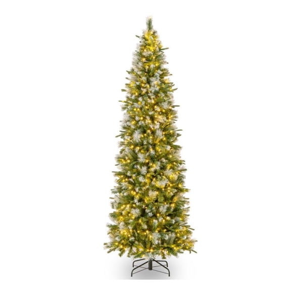Artificial Christmas Tree 6/7.5/9ft with LED Lights, Pencil Shape