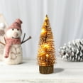 thumbnail image 1 of Artificial Christmas Tree,Artificial Christmas Tree for Xmas Home,Flocked Christmas Tree with LED Light, Hanging Ornaments for Mini Xmas Tree Christmas Decoration(Brown), 1 of 8