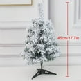 thumbnail image 1 of Artificial Christmas Tree,Flocked Christmas Tree Unlit Pencil Hinged Pine Tree with Metal Stand,Artificial Premium Spruce Full Tree Slim Xmas Snowy Tree for Indoor and Outdoor Use, 1 of 2